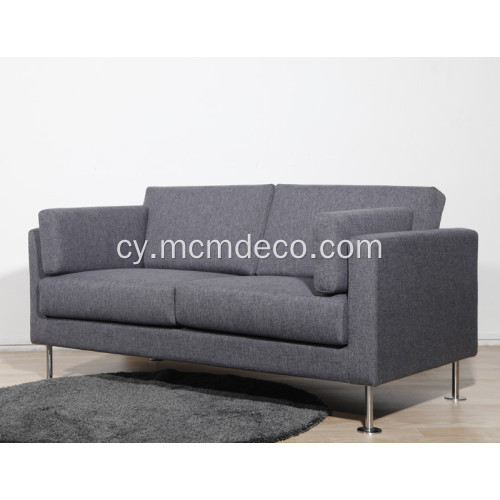 Soffa Ddwbl Parc Ffabrig Modern Minimalaidd Modern